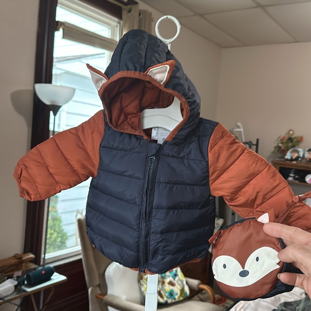 Robeez Baby Puffer Coat in Bag Fox NWT - Picture 2 of 7